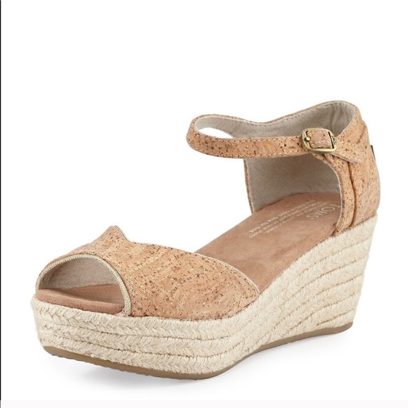 Toms cork wedge sandals Clearance